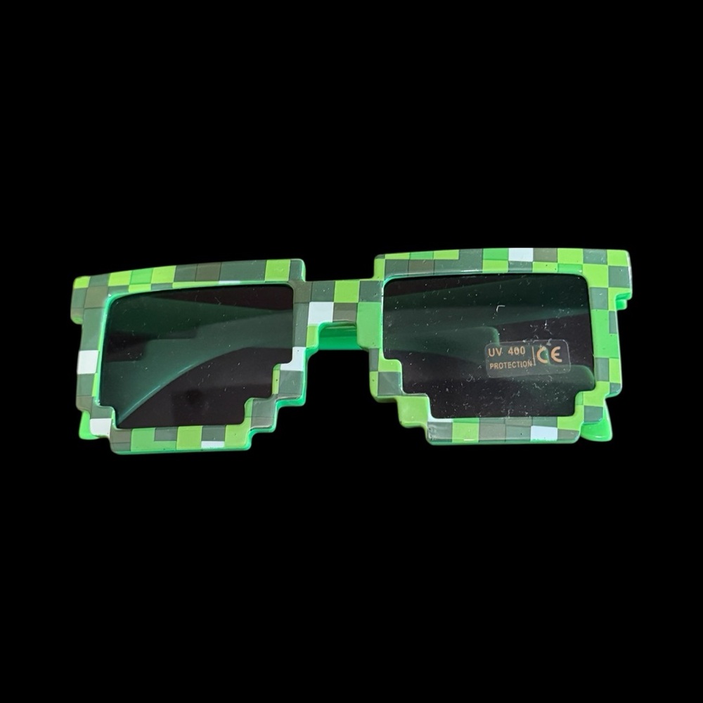 Minecraft Pixelated Green Kids Sunglasses